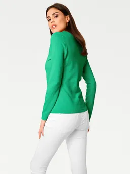 heine V-Ausschnitt-Pullover grün – Produktbild 1 von 1