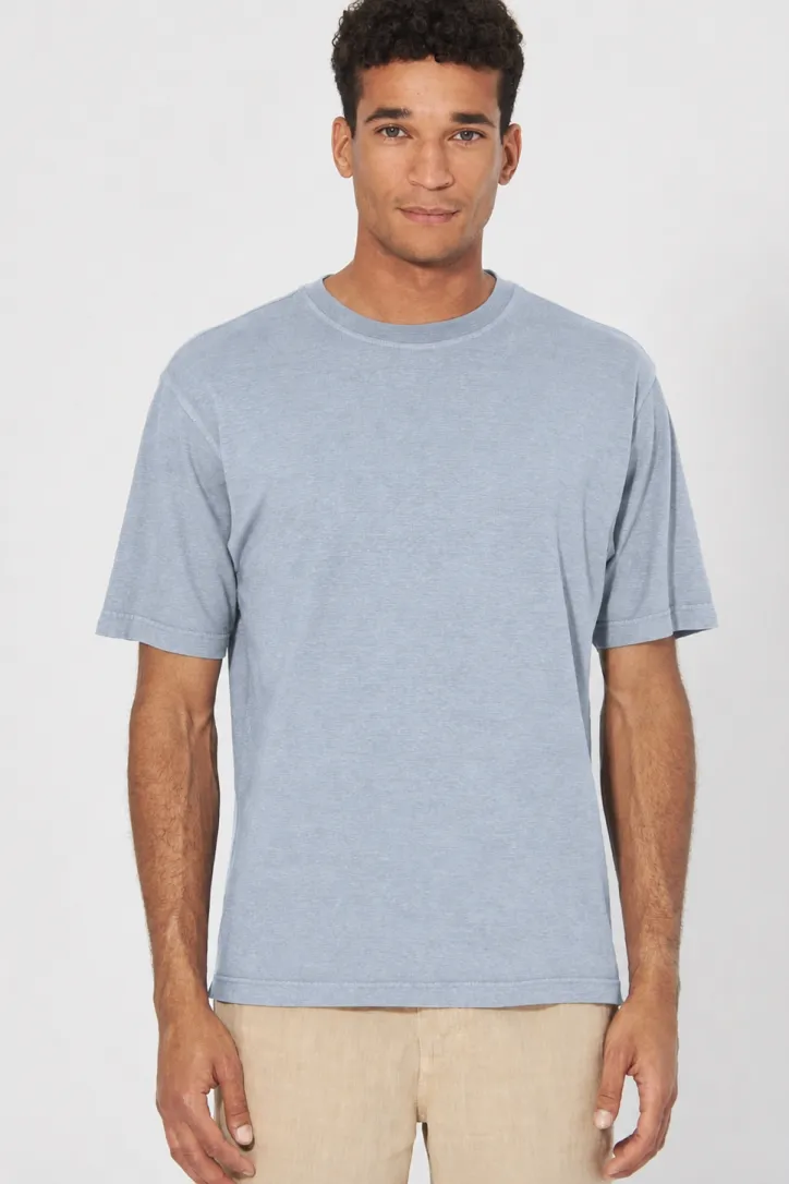 HempAge Hempage Herren vegan T-Shirt Basic Smoke Blau, Blau, – Produktbild 2 von 2
