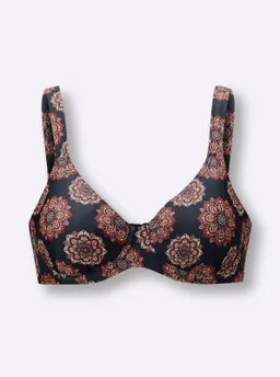 feel good Bikini-Oberteil schwarz-rot-bedruckt – Produktbild 1 von 1