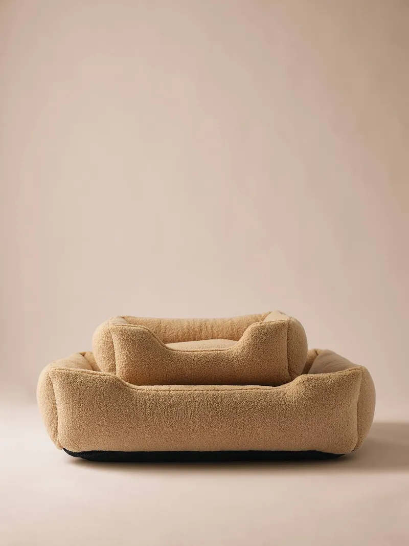 Vertbaudet Hundebett mit herausnehmbarem Kissen, Sandfarben, – Produktbild 3 von 4