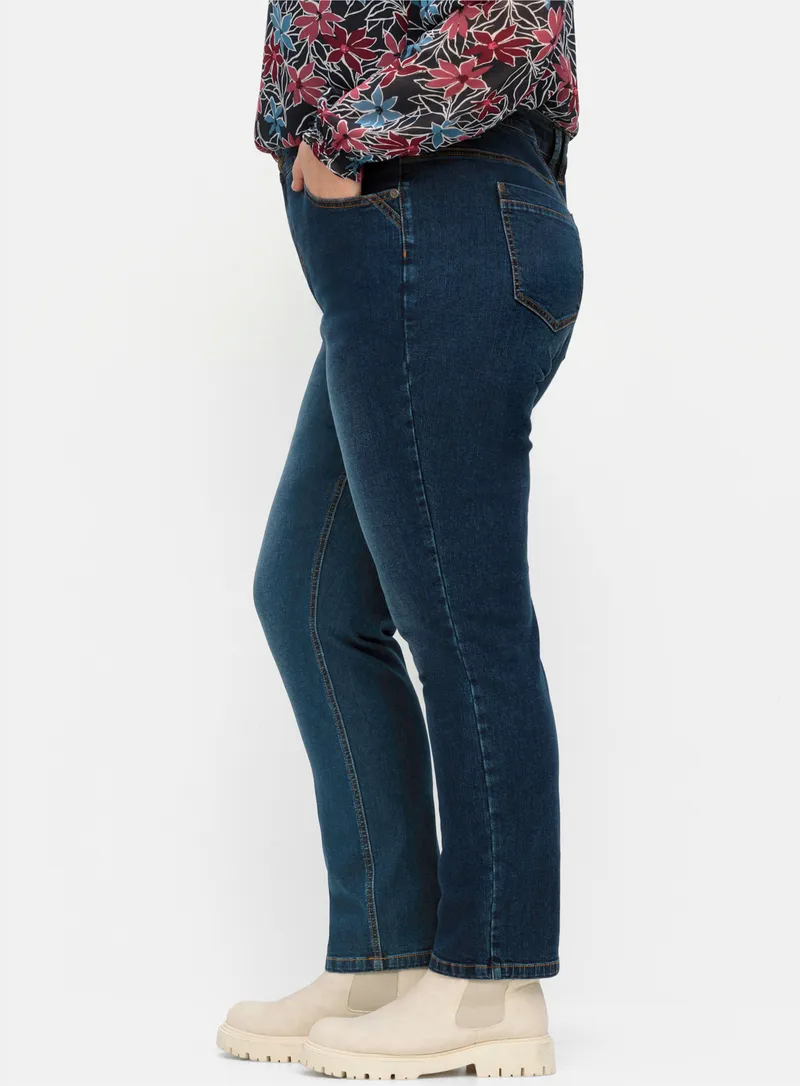 sheego Jeans dark blue denim, Dark blue denim, – Produktbild 1 von 2