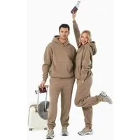 ORGANICATION ORGANICATION HARVINN | Essentials Travel Unisex Hoodie aus Bio-Baumwolle und recyceltem Polyester, Gravel, – Produktbild 1 von 1