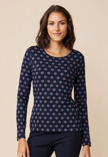 LANA Organic LANA Organic Shirt, Modell Nina, Dafina maritime blue, – Produktbild 1 von 4