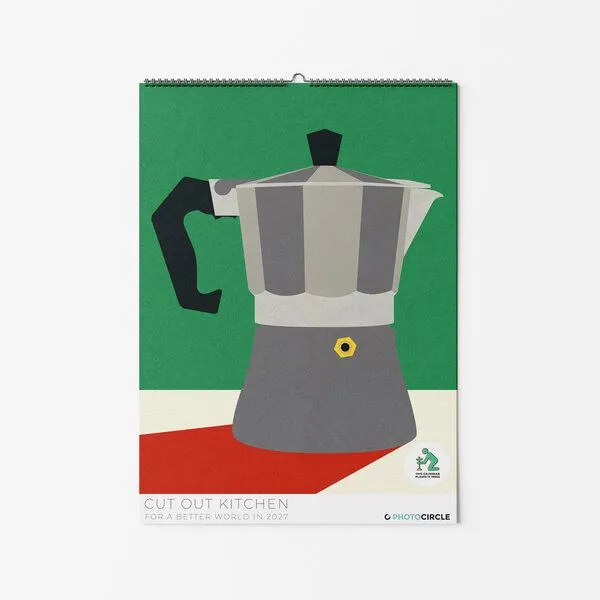 Photocircle Photocircle Cut Out Kitchen Kalender 2027 – Wandkalender für die Küche mit Pop Art Scherenschnitten – Produktbild 1 von 4