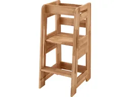 Infantil Lernturm B 42 x T 52 x H 89 cm, zweifach verstellbare Stufen, Wildeiche geölt – Produktbild 1 von 1