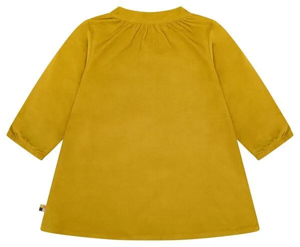 loud + proud loud + proud Babys & Kinder Kleid aus Cord, GOTS-zertifiziert, Curry(gelb), – Produktbild 2 von 3