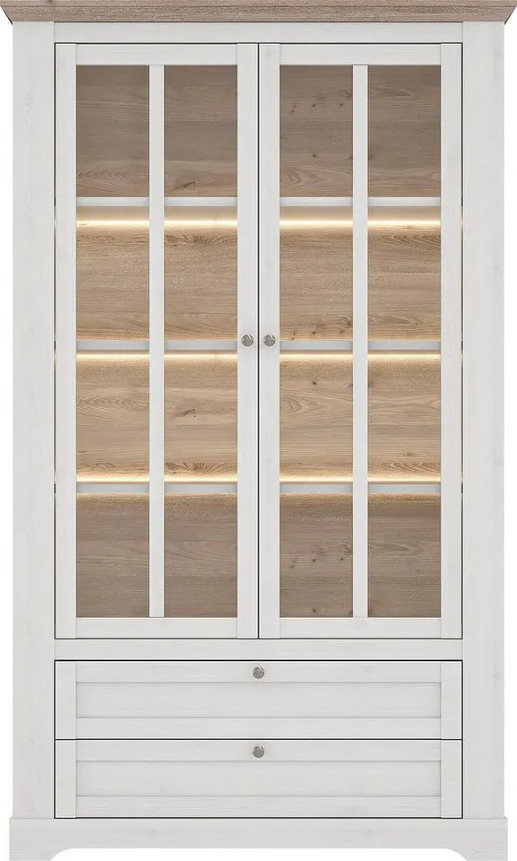 FORTE Vitrine Iloppa Höhe ca. 209 cm, Weiß, – Produktbild 3 von 4