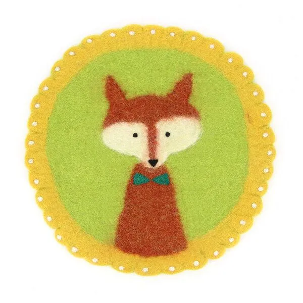 GLOBO Fair Trade GLOBO Fair Trade Sitzkissen /Tischset FUCHS aus Wollfilz – Produktbild 1 von 2