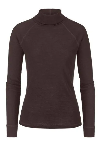 hessnatur hessnatur Longsleeve Slim aus Bio-Merinowolle und TENCEL Lyocell, Kakao braun, – Produktbild 3 von 4