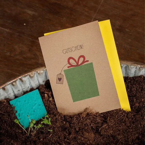 Die Stadtgärtner Die Stadtgärtner Klappkarte mit Gutschein mit Wildblumen in Saatpapier – Produktbild 2 von 4