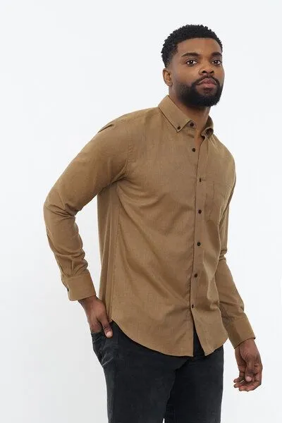 CARPASUS CARPASUS Hemd Flannel Populus, Gelb (ochre), – Produktbild 3 von 4