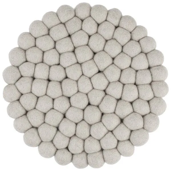 myfelt myfelt Filzkugel Topfuntersetzer (⌀ 20 cm), Hellgrau (aven), – Produktbild 1 von 4