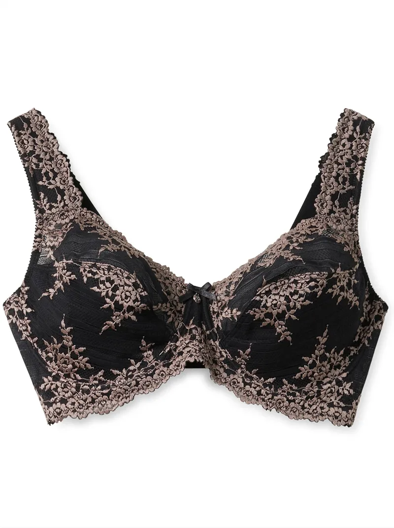 sheego Bügel-BH, Schwarz + taupe, – Produktbild 1 von 2