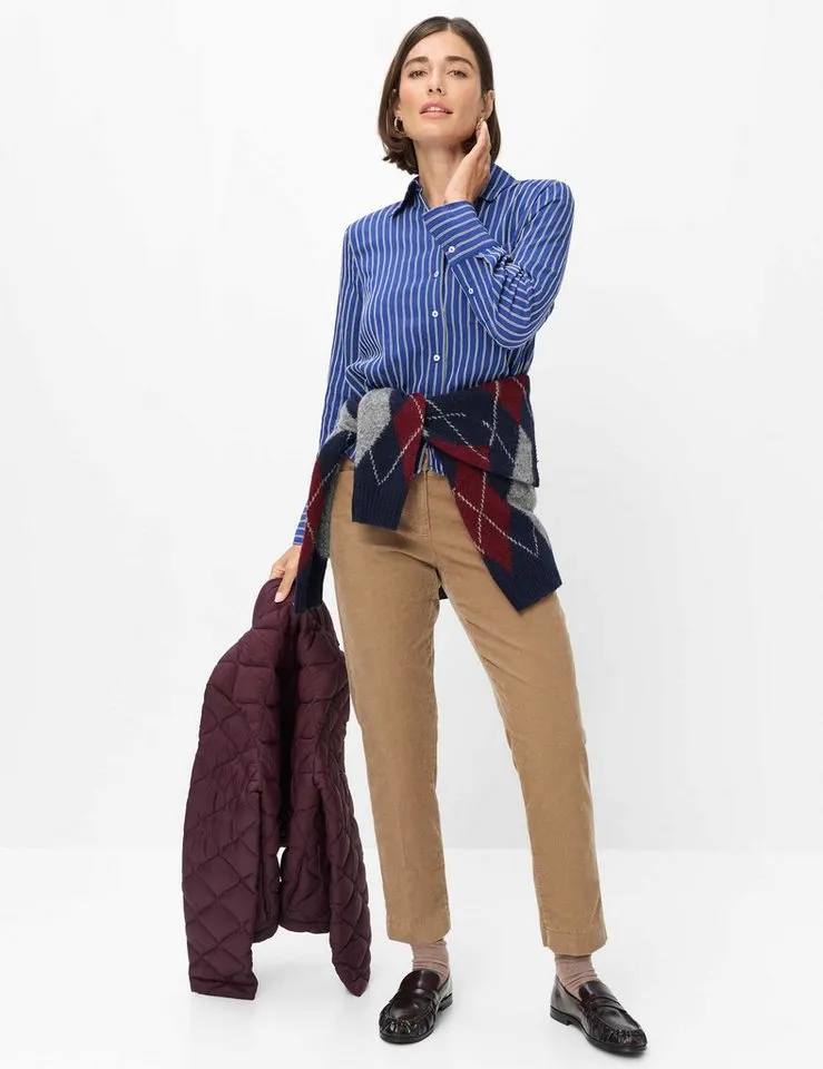 Brax Brax Klassische Bluse Style VICA Streifen: Bluse im Lyocellmix, Blau, – Produktbild 2 von 5
