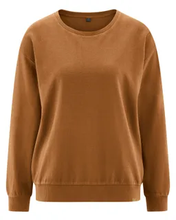 HempAge Hempage Damen vegan Sweatshirt Basic Mandelbraun – Produktbild 1 von 1