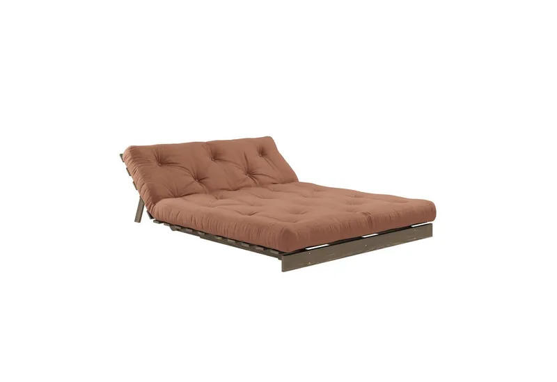 Karup Design Daybett Roots Sofa Bed, Schlafsofa, Bettfunktion, FSC®-Massivholz, Inkl. Futonmatratze, Made in Europe, langlebig, B: 140 oder 160 cm, Braun, – Produktbild 3 von 5