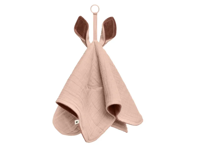 BIBS BIBS Schnuffeltuch 3-lagig Cuddle Kangaroo Desert Maße 40 x 40 cm, Rosa, – Produktbild 1 von 2