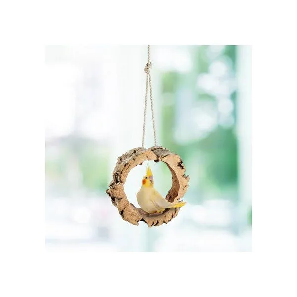 Kork-Deko Kork-Deko Vogel-Schaukel aus Naturkork-Rinde, rund ⌀ = 10 cm – Produktbild 5 von 5
