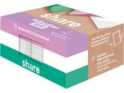 Share share Haftnotizen 50 x 40 mm, 4 x 100 Blatt, farbig sortiert – Produktbild 1 von 1