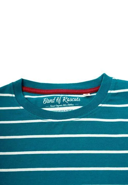 Band of Rascals Band of Rascals Striped Longsleeve, Petrol-cream, – Produktbild 3 von 4