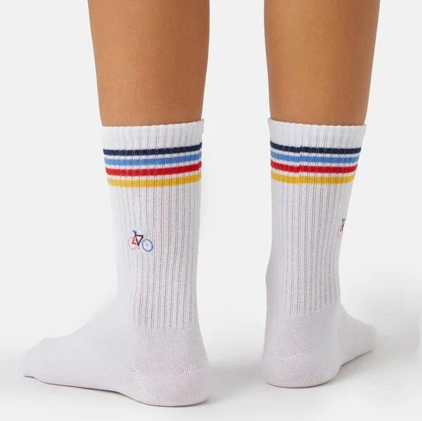 Natural Vibes Natural Vibes Colorful Bicycle Socken | Bio GOTS | Fahrradsocken bunt | Bunte Tennissocken | Herren Damen Socken | – Produktbild 3 von 3