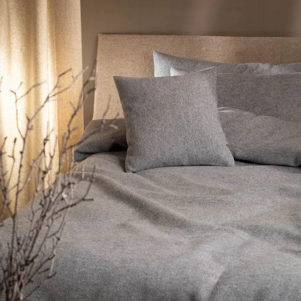 nahtur-design nahtur-design Extra warme Lodenbettwäsche | 100% Schurwolle | Flauschloden, Grau, – Produktbild 4 von 4