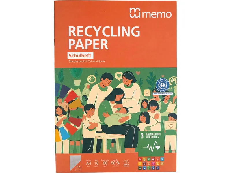 Memo memo Schulheft A4 Nr. 22 kar. ohne Rand – Produktbild 1 von 1