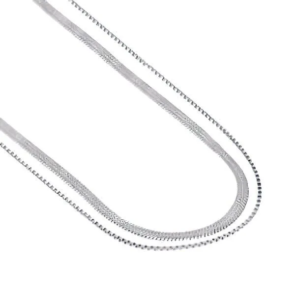 ELEKTROPULLI zweilagige Kette von ELEKTROPULLI, Silber, – Produktbild 5 von 5