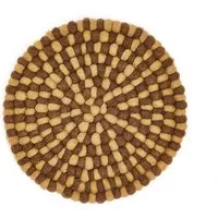 short'n'pietz short'n'pietz handgefilzter Topfuntersetzer aus Filzkugeln, Braun, – Produktbild 1 von 1