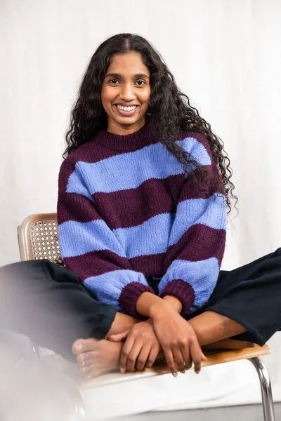 Jyoti - Fair Works Jyoti - Fair Works Baby-Alpaka Strickpullover Lupuna, Streifen, – Produktbild 3 von 4