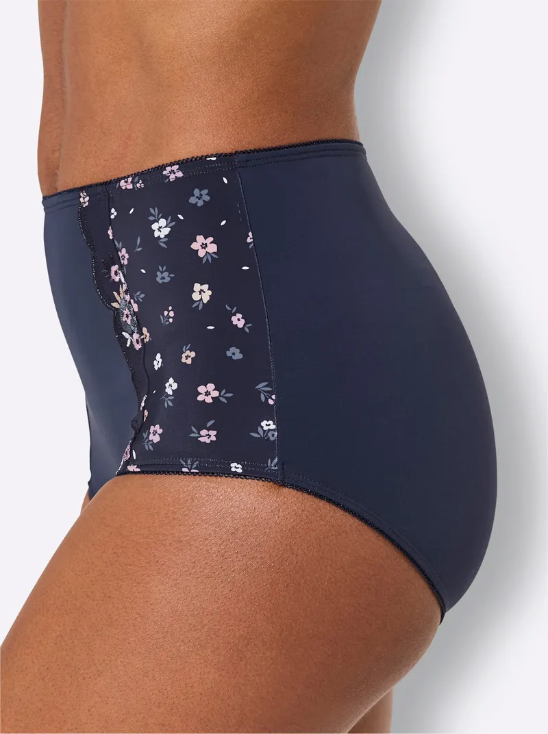 wäschepur Taillenslip marine-mauve + marine, Marine-mauve + marine, – Produktbild 1 von 3