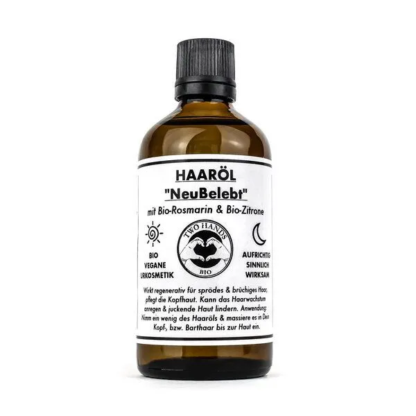Two Hands BIO Two Hands BIO Haaröl "NeuBelebt" mit Bio-Rosmarin & Bio-Ingwer - Bartöl - Bio Vegan – Produktbild 1 von 1