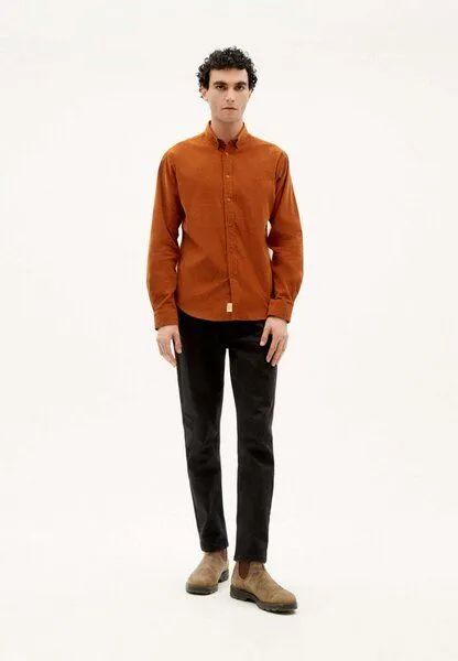 thinking mu thinking mu Kordhemd Ant Shirt Microcorduroy, Clay red (braun), – Produktbild 3 von 4