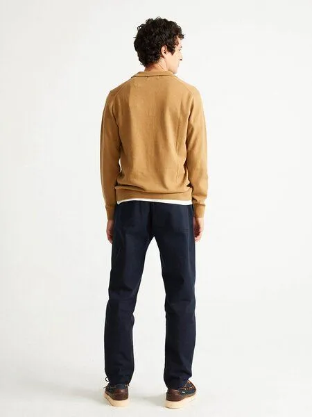 thinking mu thinking mu Vincent Knitted Polo, Gelb, – Produktbild 4 von 4
