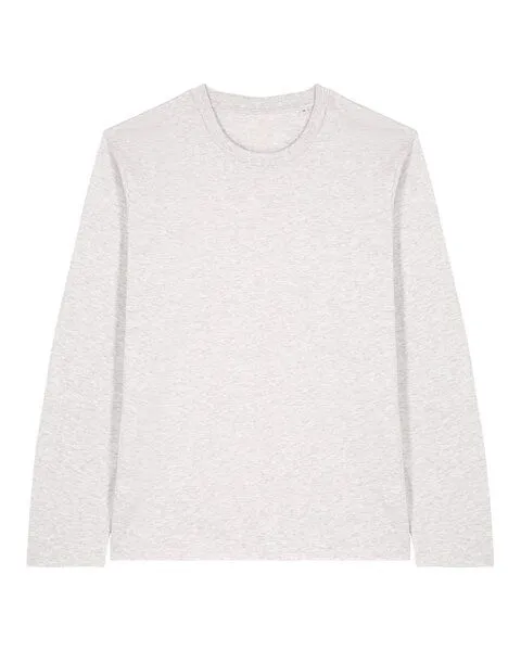 YTWOO YTWOO Basic Unisex Langarmshirt aus 100% Biobaumwolle, Cremeweiß meliert, – Produktbild 1 von 3