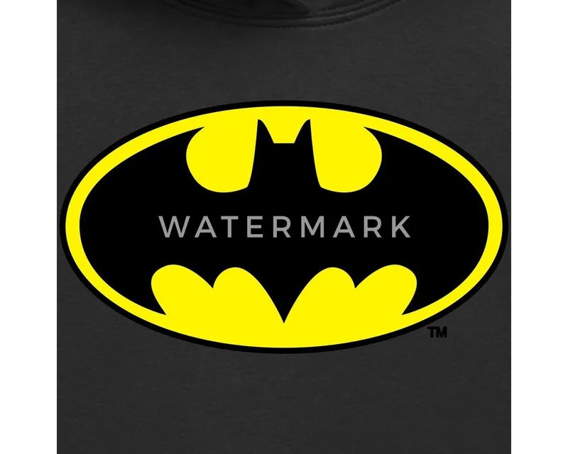 Spreadshirt Hoodie DC Comics Batman Original Logo Kinder Premium Hoodie (1-tlg) Regular Fit, Schwarz, – Produktbild 2 von 4