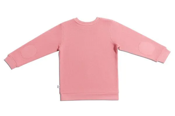 Leela Cotton Leela Cotton Baby und Kinder Piqué Sweatshirt reine Bio-Baumwolle, Altrosa, – Produktbild 4 von 4