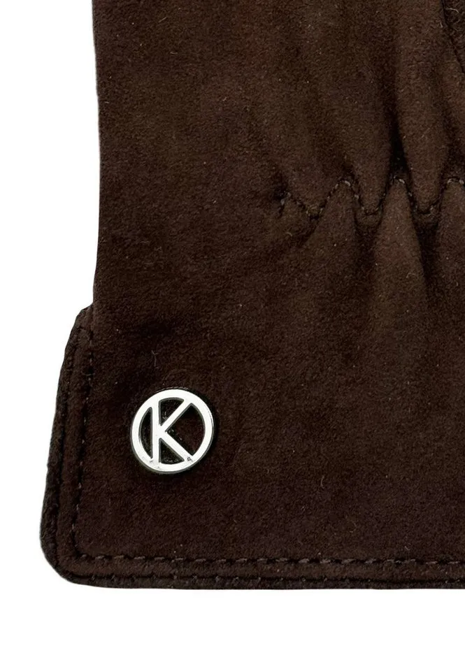 KESSLER Lederhandschuhe Style Luna (Paar, 1-St., Handschuhe) Leather Working Group zertifiziertes Leder, REPREVE® Fleecefutter, Braun, – Produktbild 4 von 5