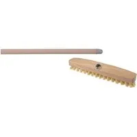 Schrubber mit Stiel aus Buchenholz, Fibre-Naturborsten, Länge 140 cm – Produktbild 1 von 1