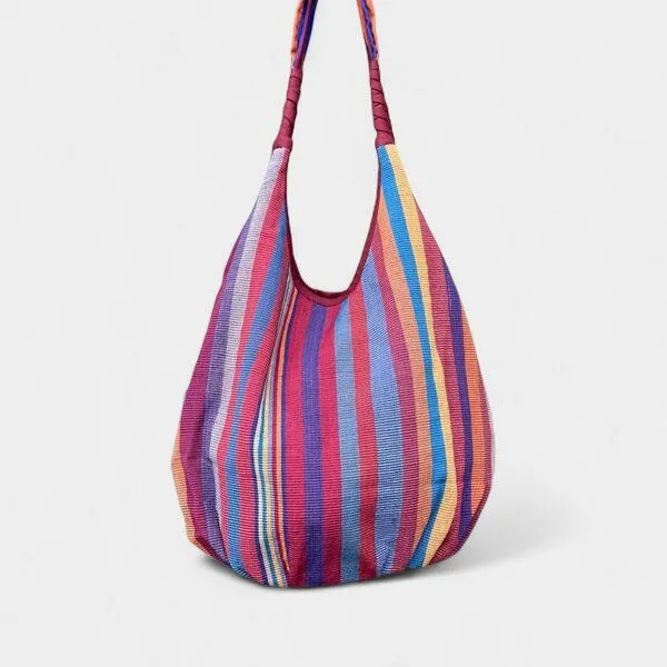 Dragolina Dragolina Ballontasche Nomad aus Webstoff der Pwo Karen, Indian summer (rot), – Produktbild 1 von 4