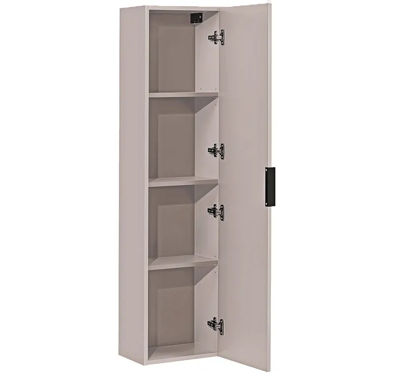 Lomadox Hochschrank ADELAIDE-56-CASHMERE Badschrank Seitenschrank, kaschmir mit gerillter Front, Beige|weiß, – Produktbild 4 von 4