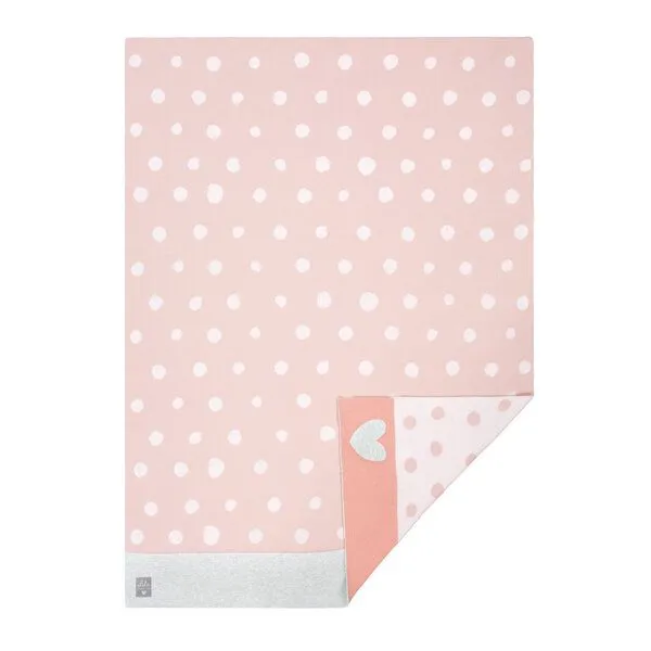 Lässig Lässig Babydecke Lela Light Pink 100 % Bio-Baumwolle 70 x100 cm Neu – Produktbild 1 von 4