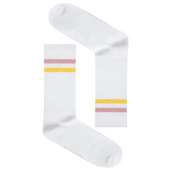 GreenBomb GREENBOMB Tennis-Socken Yell Pin Stripes White – Produktbild 1 von 2