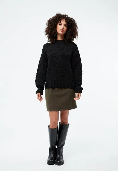 Givn Berlin Givn Berlin Stricksweater GBJUSTINE aus Bio-Merinowolle mit Bubbleknit, Black, – Produktbild 1 von 4