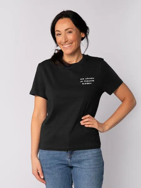 watapparel watapparel T-Shirt Frauen Wir können ja Freunde bleiben, Black, – Produktbild 1 von 3