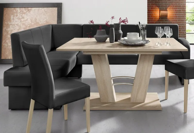 Home affaire Eckbank Umag, 210 x 60 cm, Schwarz, – Produktbild 5 von 8