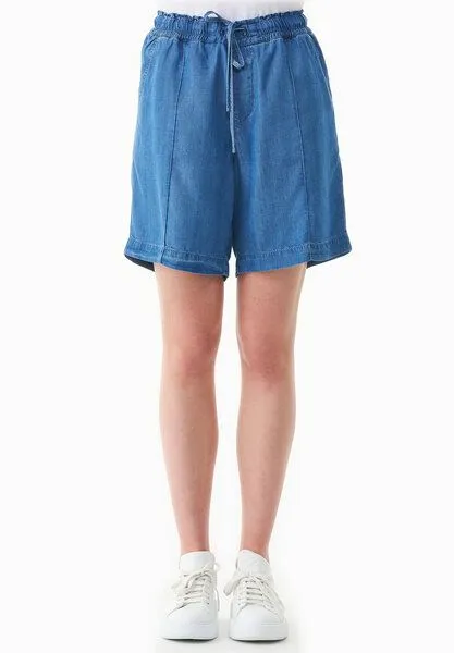 ORGANICATION ORGANICATION Shorts aus TENCEL Lyocell in Denim-Optik, Blue, – Produktbild 2 von 4