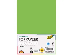 folia folia Tonpapier, 130 g/m², 50 x 70 cm, 10 Bogen, hellgrün – Produktbild 1 von 1