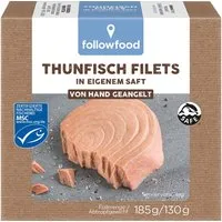 followfood followfood Thunfisch-Filets im eigenen Saft, 185 g – Produktbild 1 von 1