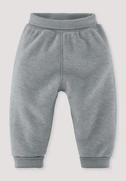 hessnatur hessnatur Wollfrottee-Hose aus reiner Bio-Merinowolle, Nebelblau, – Produktbild 1 von 2